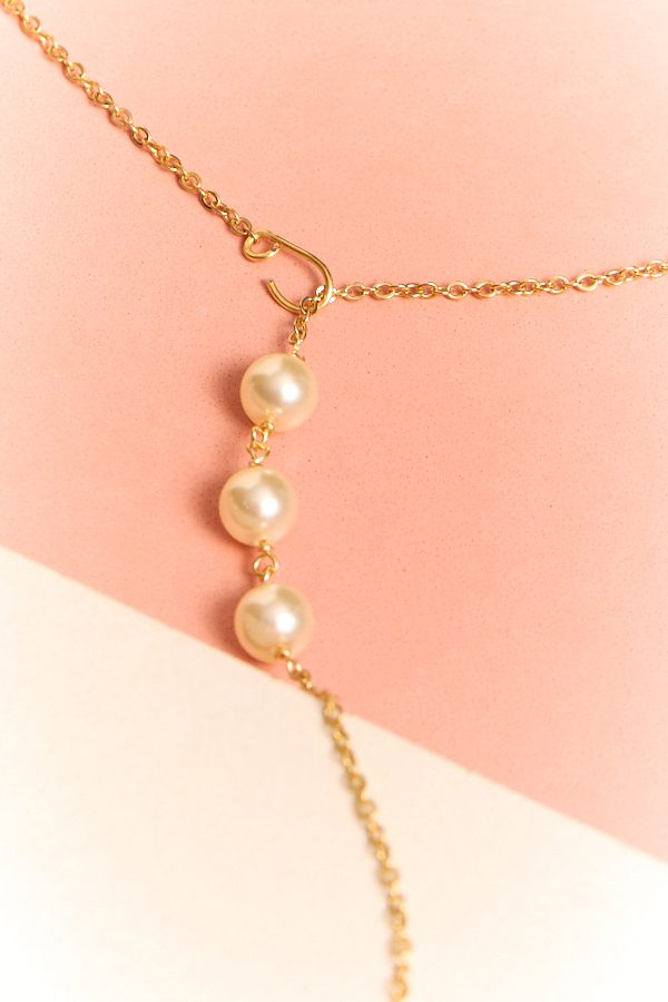 MINIMAL PEARL LARIAT