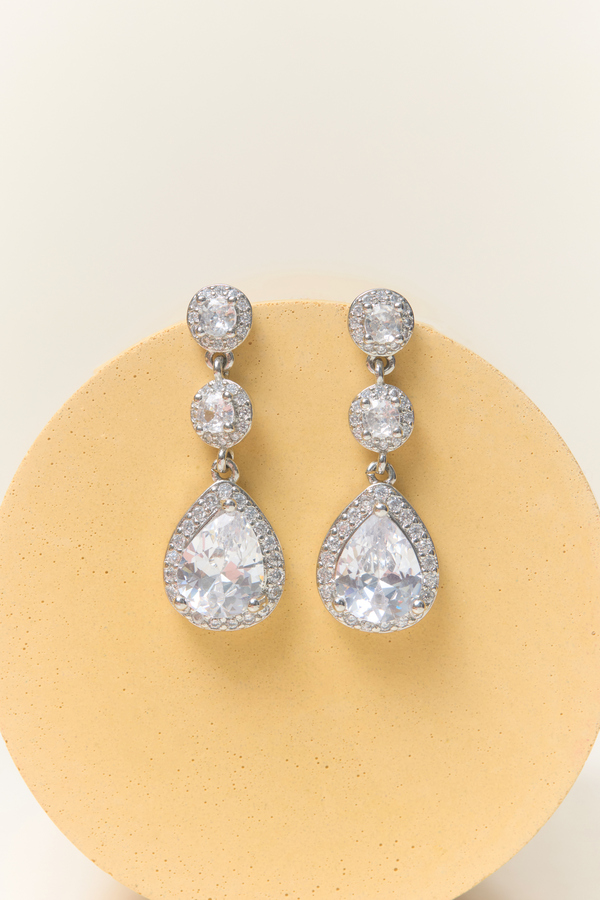 CRYSTAL TIER CIRCLE EARRINGS