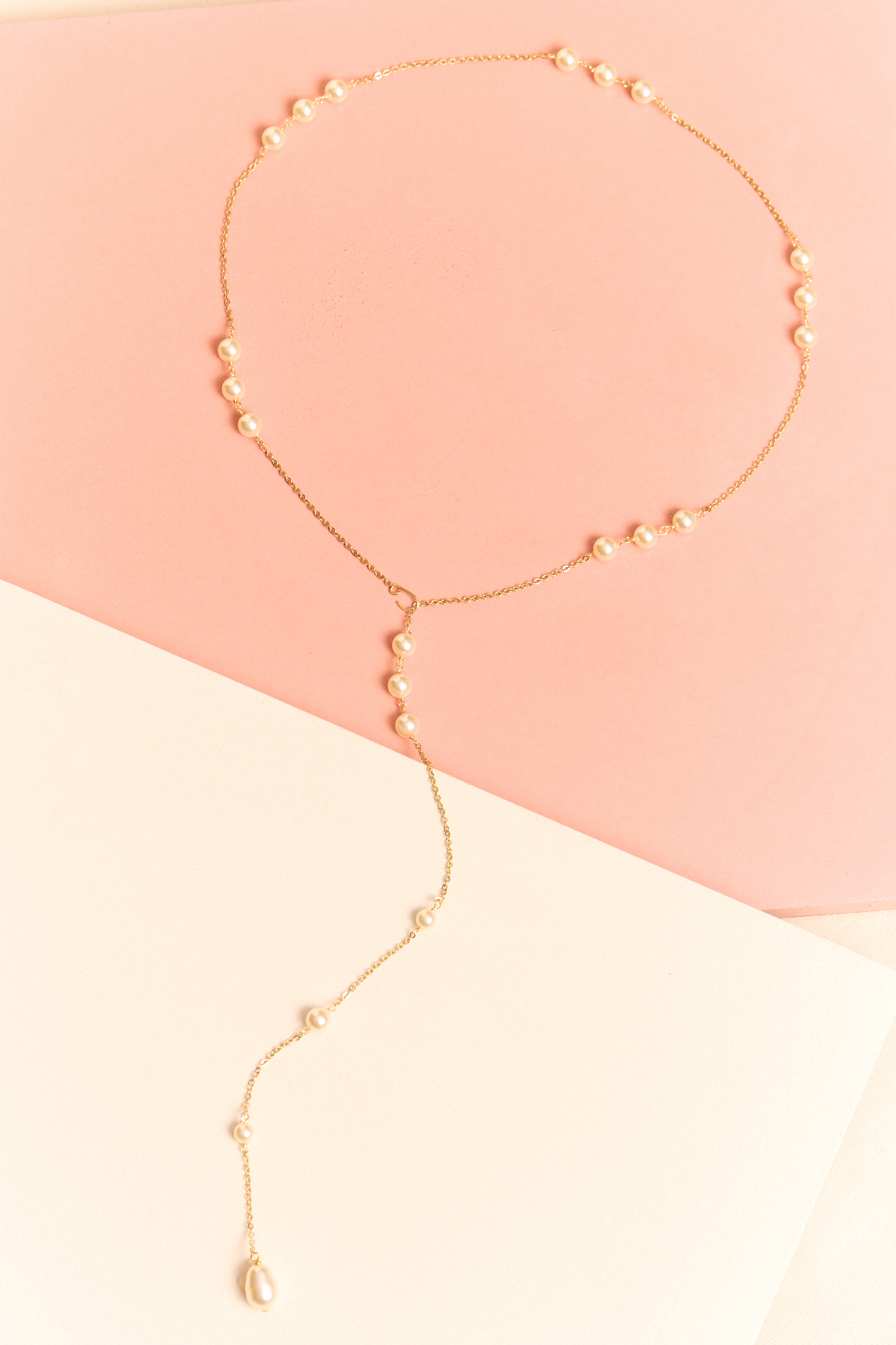 MINIMAL PEARL LARIAT Detail 1