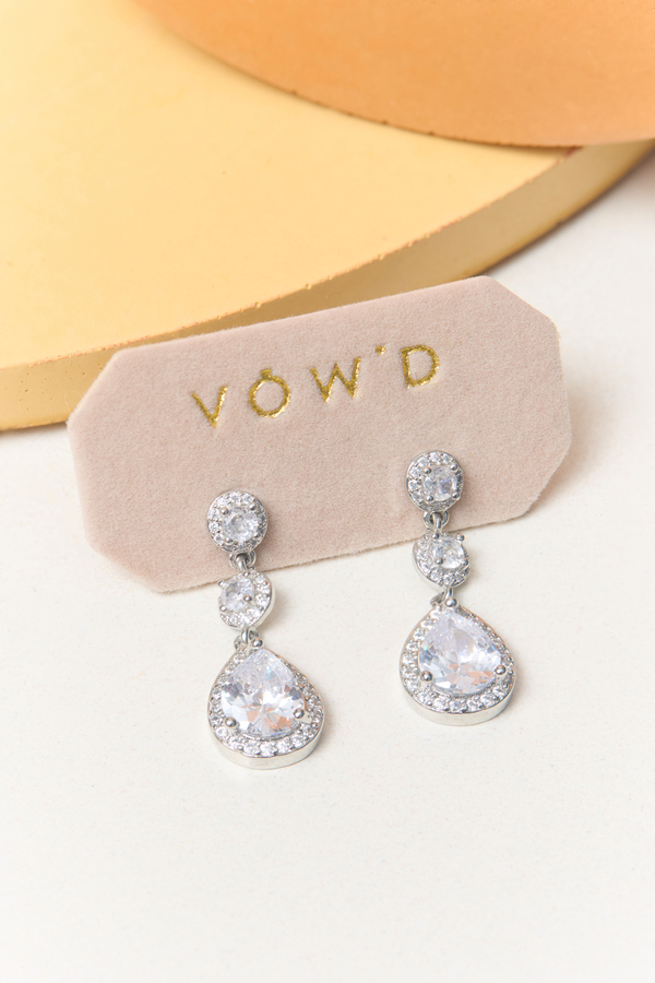 CRYSTAL TIER CIRCLE EARRINGS