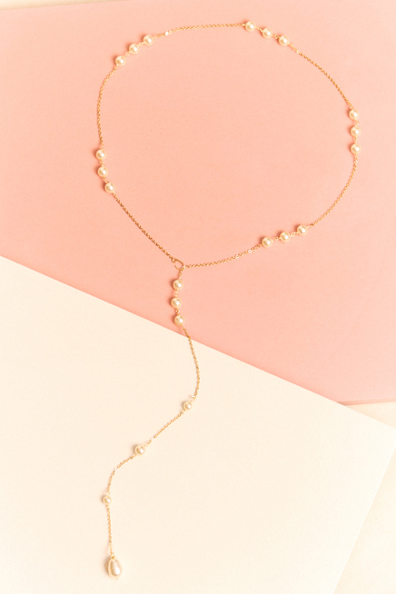 MINIMAL PEARL LARIAT