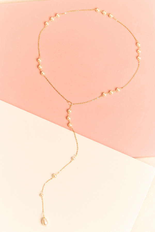 MINIMAL PEARL LARIAT