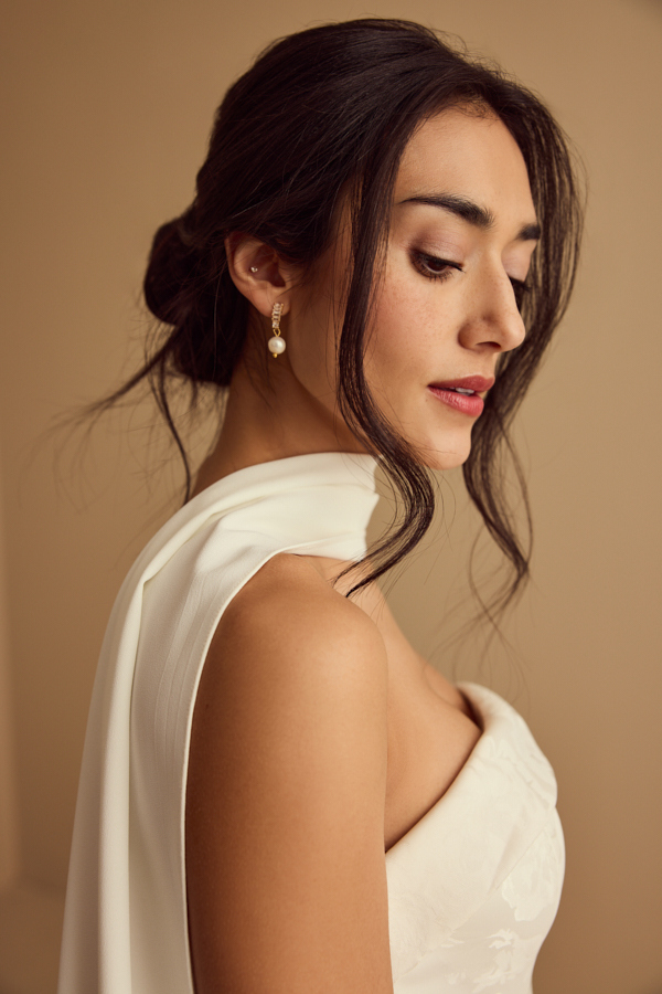 CREPE BRIDAL SCARF