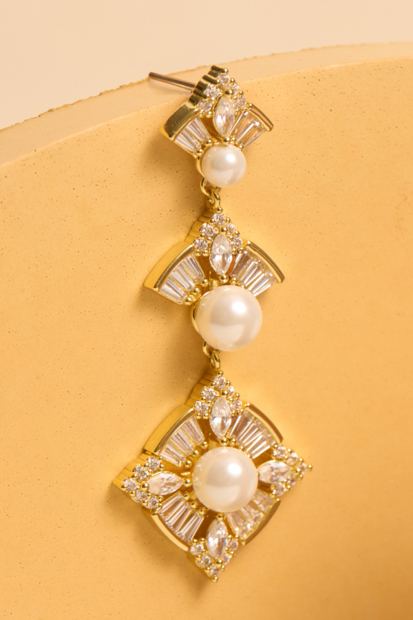 GILDED PEARL DANGLES