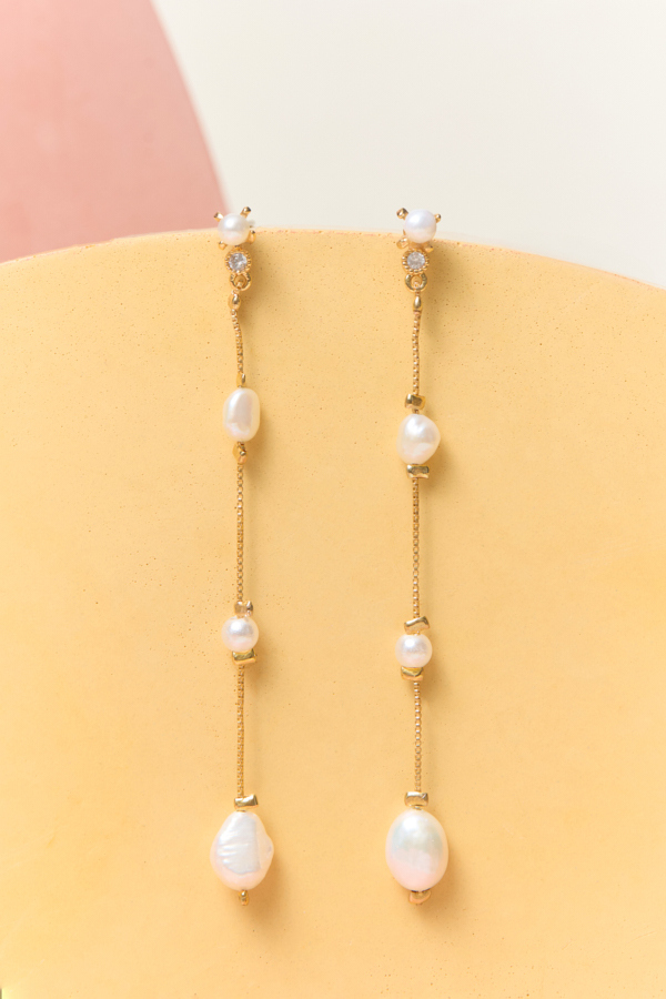 PETITE PEARL DROP EARRINGS