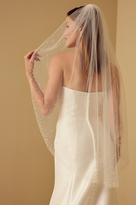 SCATTERED PEARL EDGE VEIL