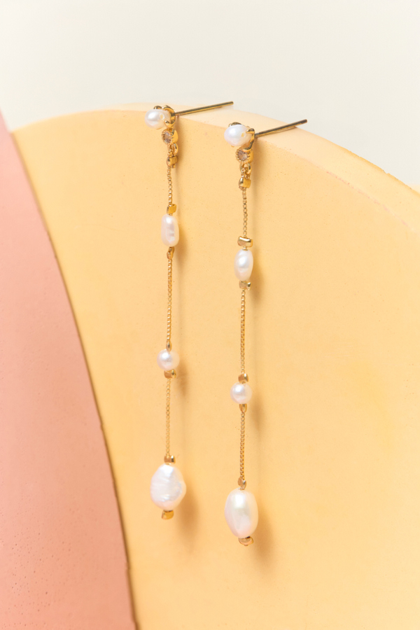 PETITE PEARL DROP EARRINGS