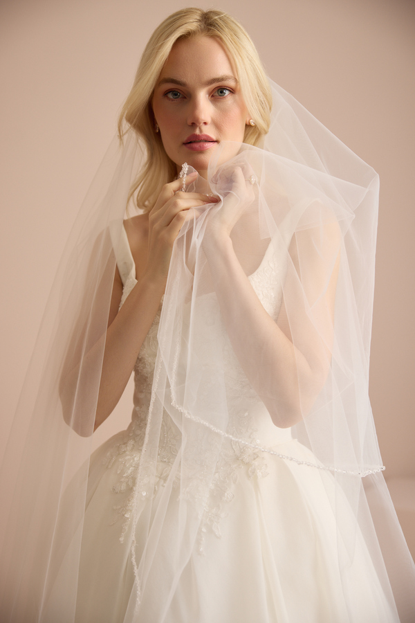 CRYSTAL EDGE FOLD-OVER VEIL