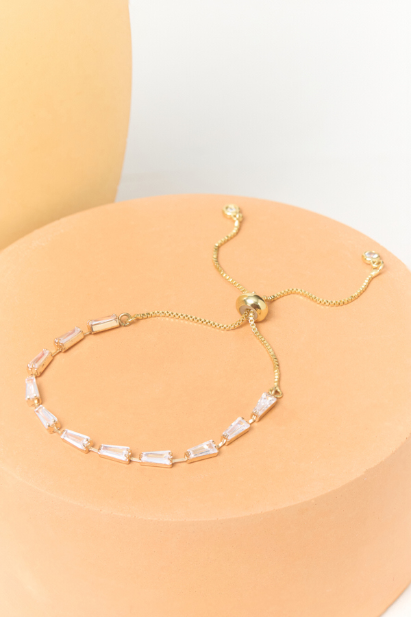 SLIDER GOLD CRYSTAL BRACELET