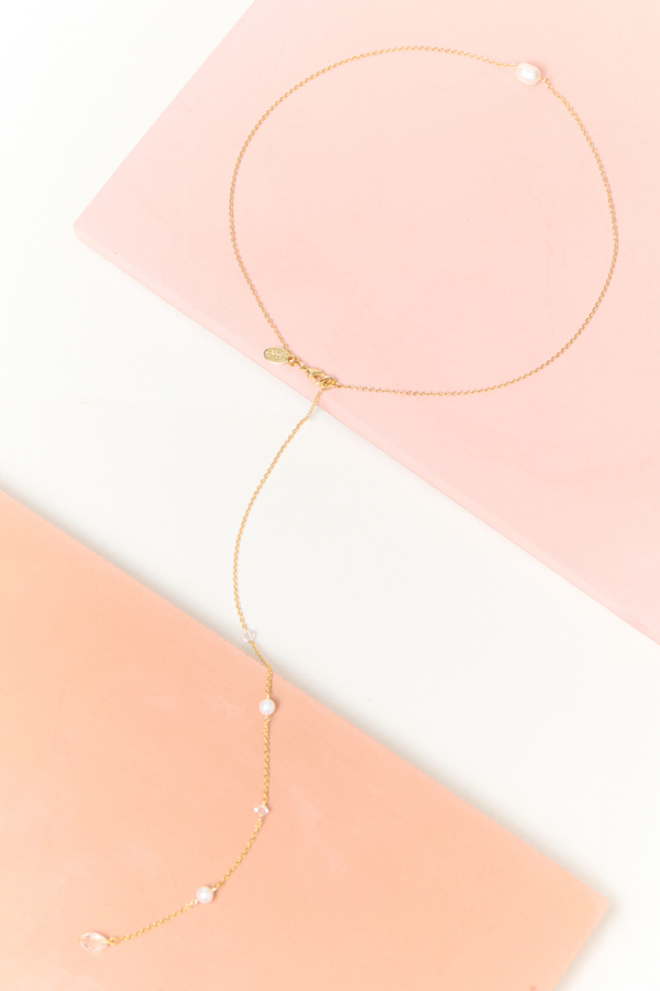 CRYSTAL PEARL LARIAT